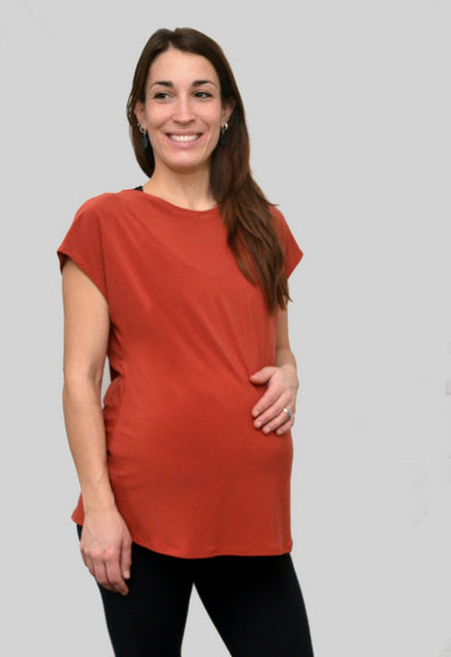 Bridge the Bump Reversible Maternity Shirt for Pregnancy and Nursing